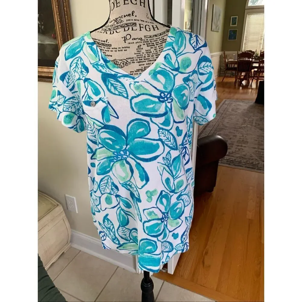 Fresh Produce Tahitian Flower Embrace Me Floral White Tee - Picture 9 of 9